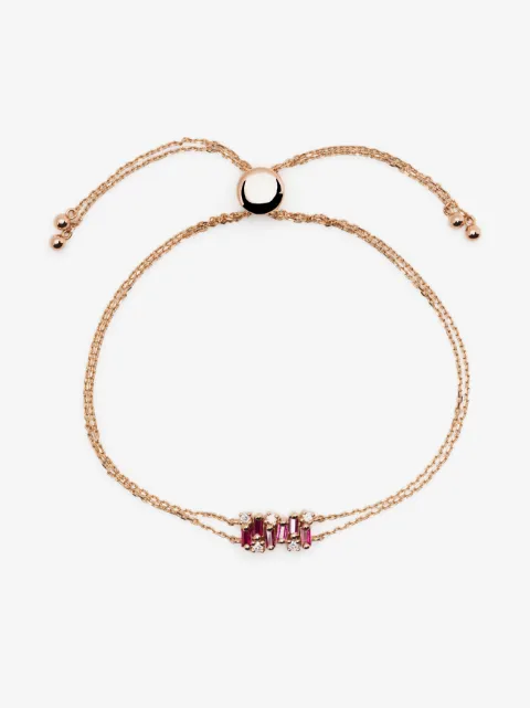 Suzanne Kalan 18kt yellow gold Shimmer mini ruby bracelet