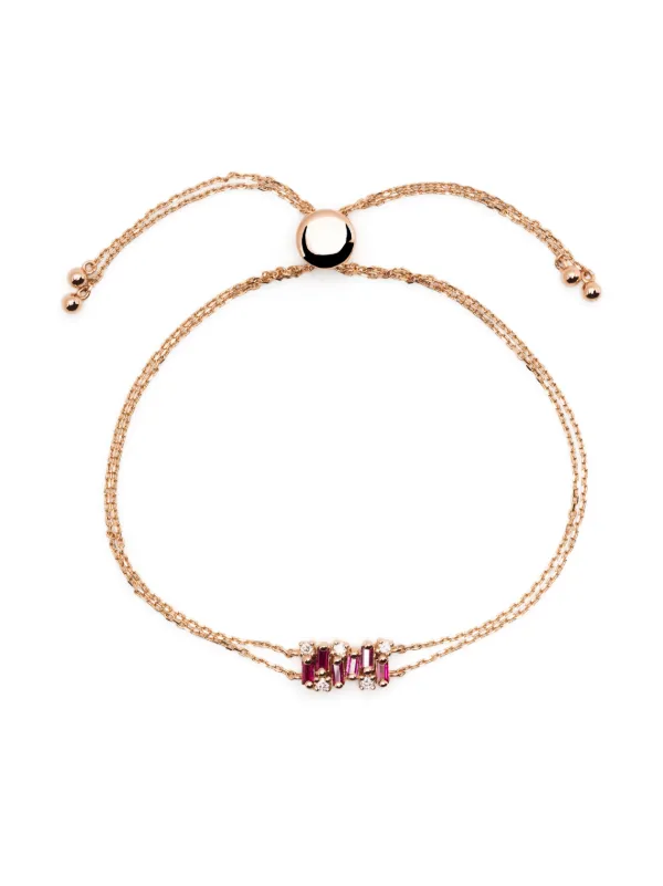 Suzanne Kalan 18kt Yellow Gold Shimmer Mini Ruby Bracelet
