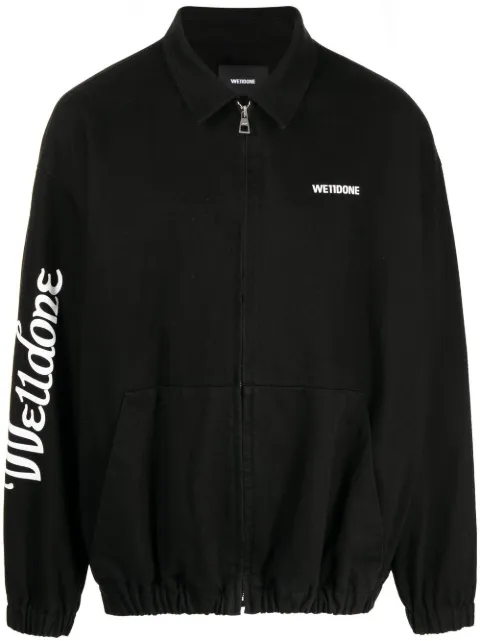 We11done logo-print jacket