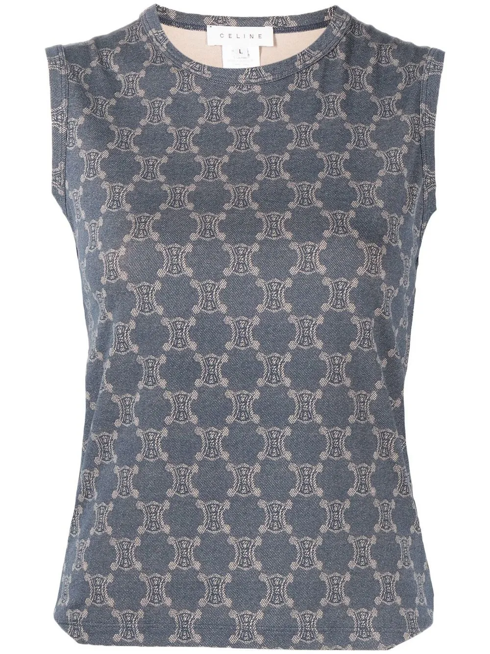 

Céline Pre-Owned 1990-2000 Macadam pattern sleeveless top - Blue