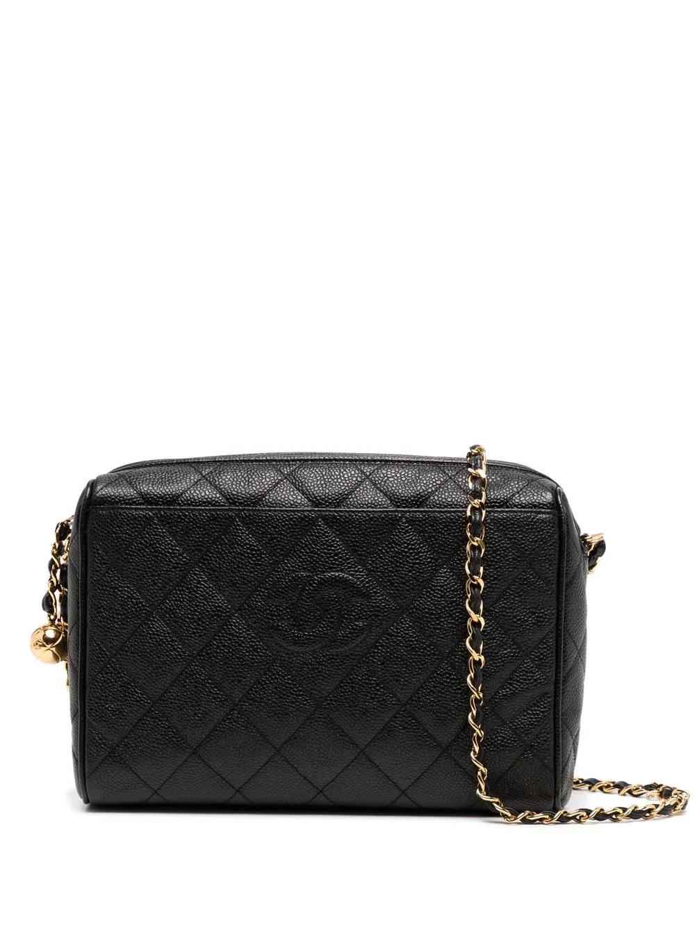 

CHANEL Pre-Owned 1995 CC diamond-quilted crossbody bag - Black