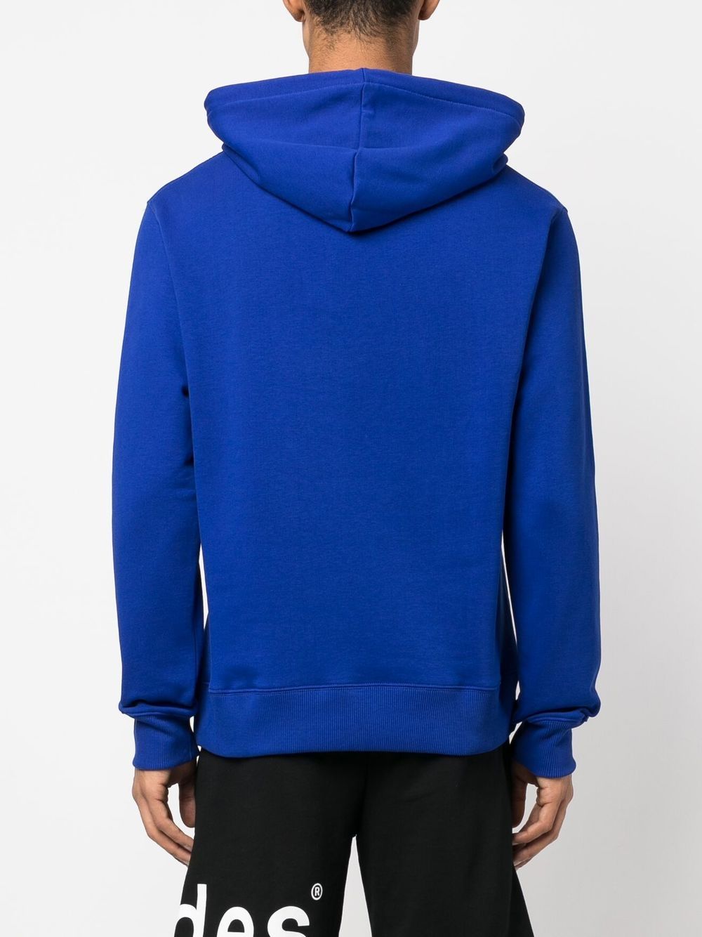 Shop Etudes Studio Logo-print Long-sleeve Hoodie In Blue