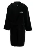 DSQUARED2 logo-detail hooded bathrobe - Black