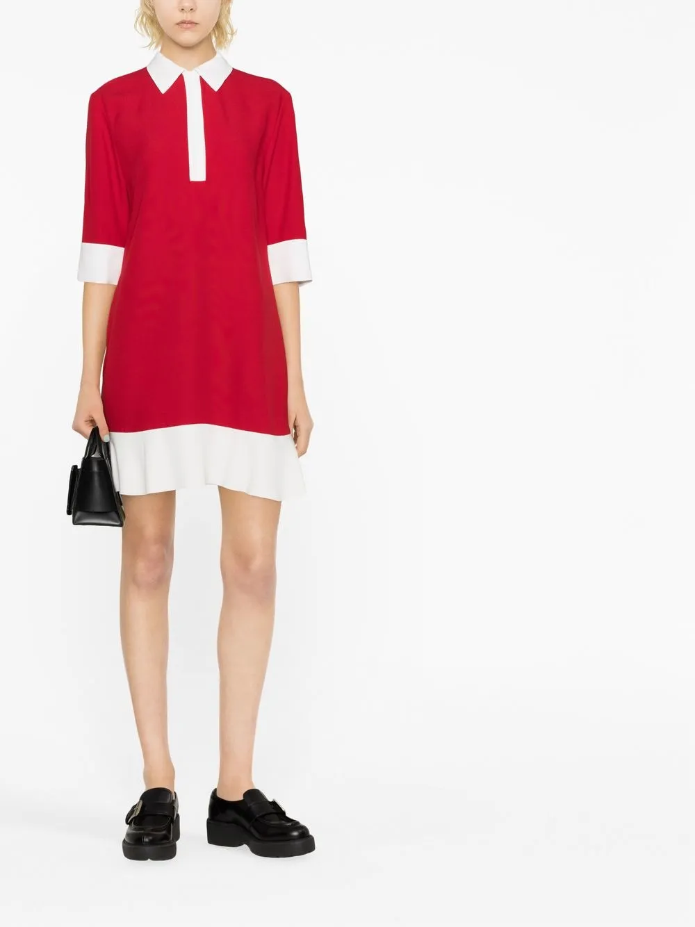 RED Valentino Mini-jurk met colourblocking - Rood