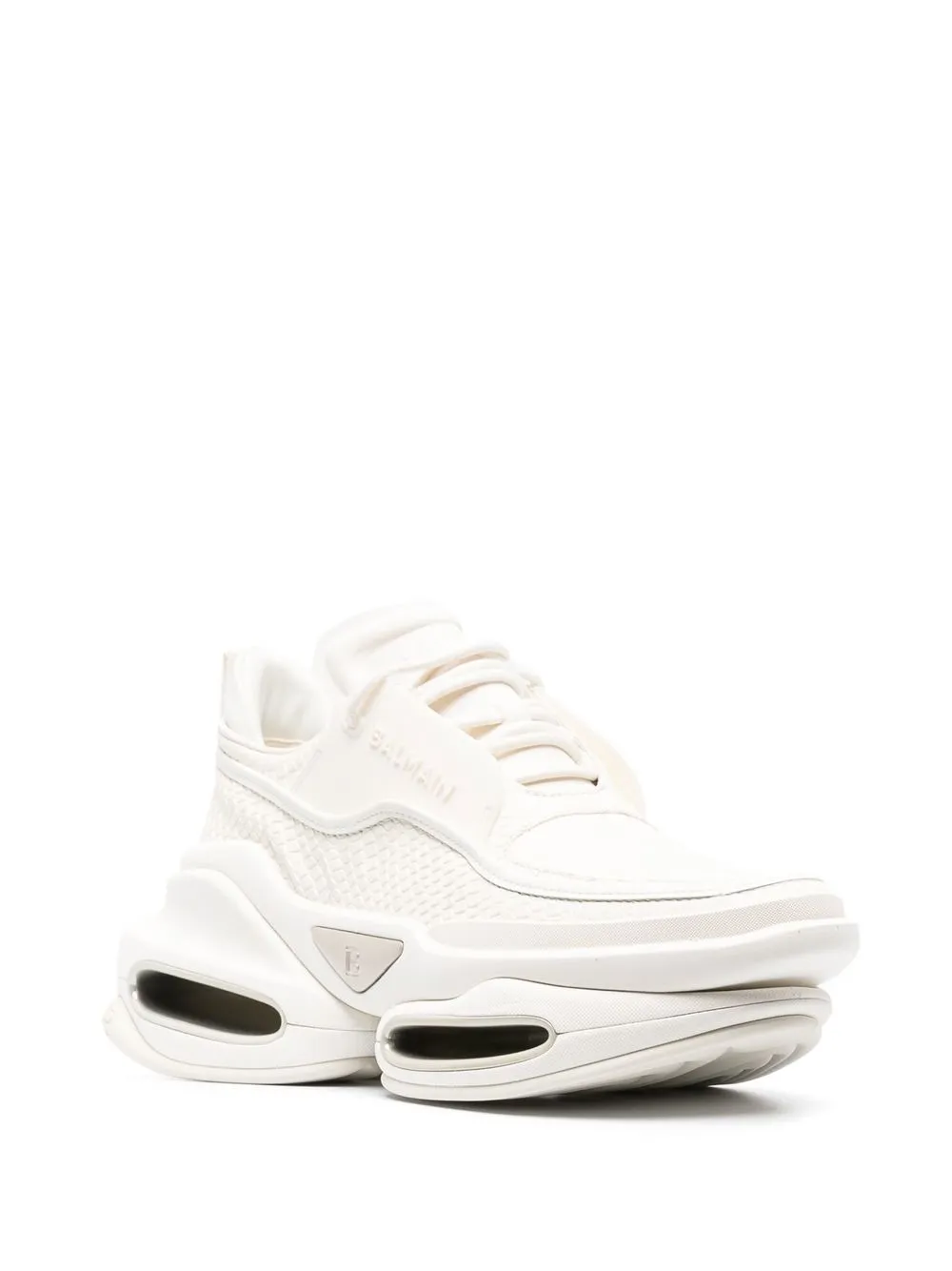 Balmain B Bold Platform Sneakers White FARFETCH AO