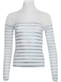 Jean Paul Gaultier striped crew-neck jumper - White