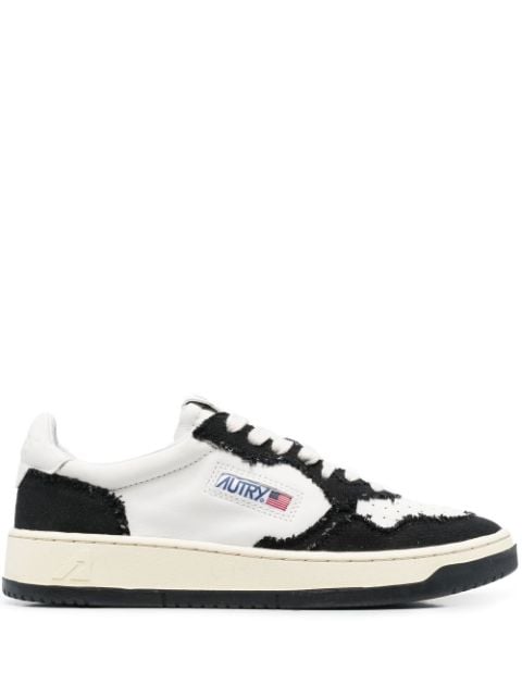 Autry frayed-panels lace-up sneakers