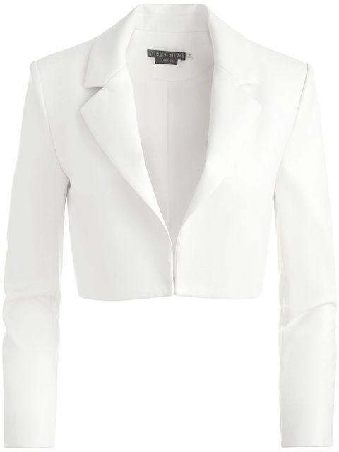 alice + olivia Abbott cropped single-breasted blazer