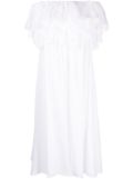 Chloé ruffled off-shoulder midi dress - White