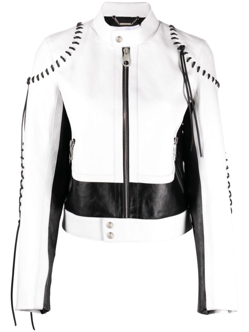 Chloé whipstitch-detailing Leather Jacket - Farfetch