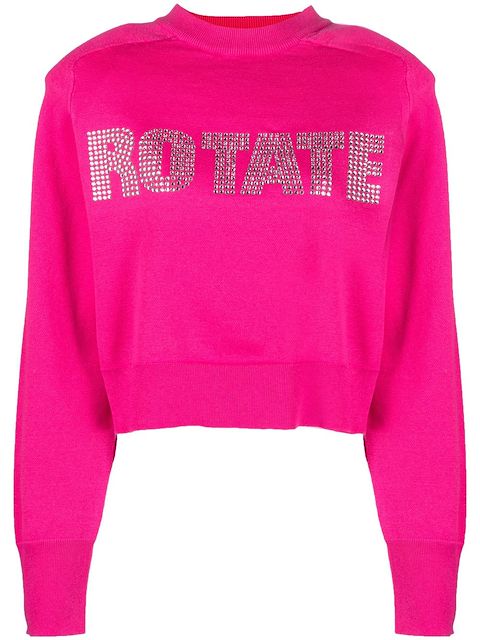 ROTATE Shandy rhinestone-embellished jumper