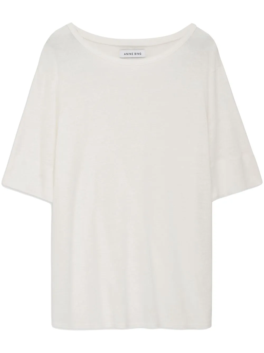 

ANINE BING round-neck fine-knit T-shirt - White