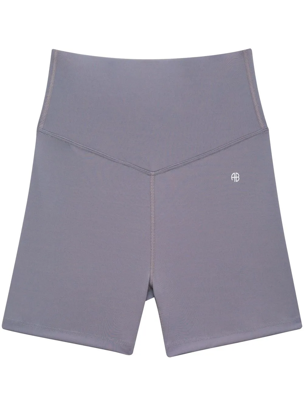 

ANINE BING logo-print short shorts - Purple