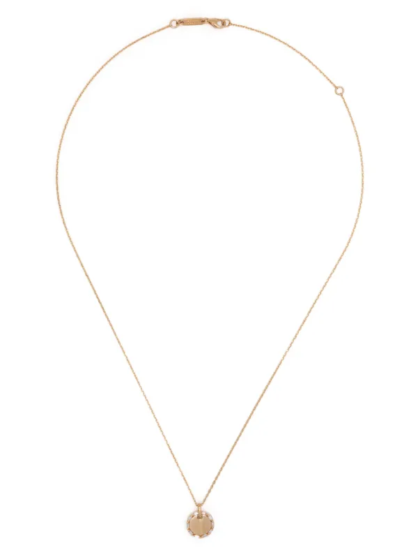 Suzanne Kalan 18kt Yellow Gold Circle Mini Diamond Necklace