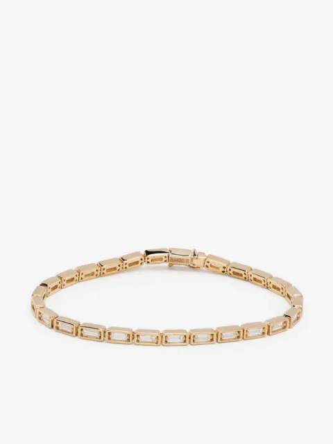Suzanne Kalan 18kt yellow gold diamond tennis bracelet