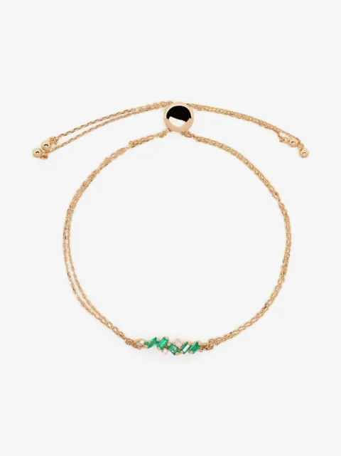 Suzanne Kalan bracelet Willow en or 18ct serti d'émeraudes