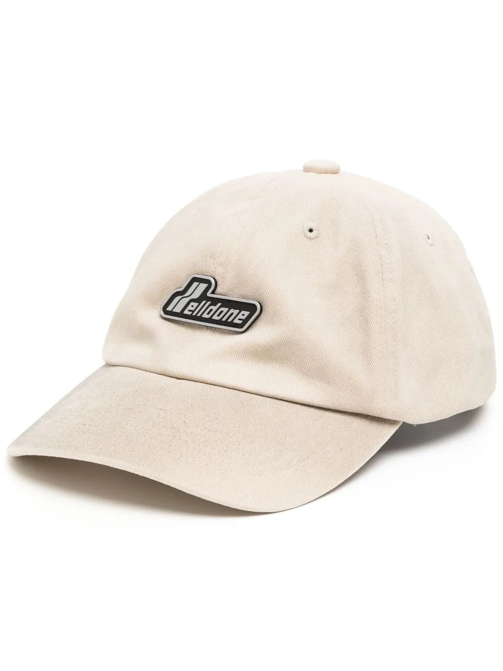 

We11done logo-patch cotton hat - Brown