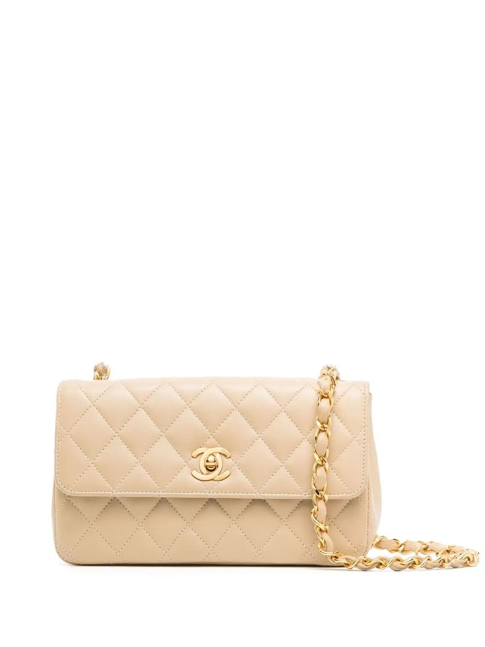

CHANEL Pre-Owned 1990 quilted shoulder bag - White
