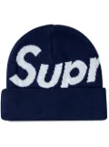 Supreme Big Logo knitted beanie - Blue