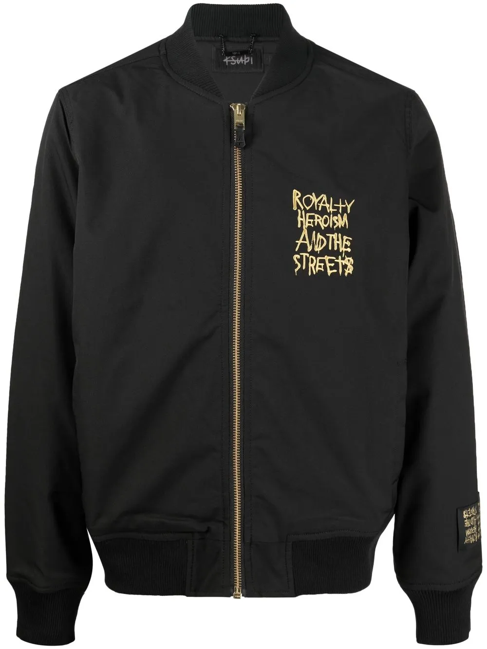 

Ksubi slogan-embroidered jacket - Black