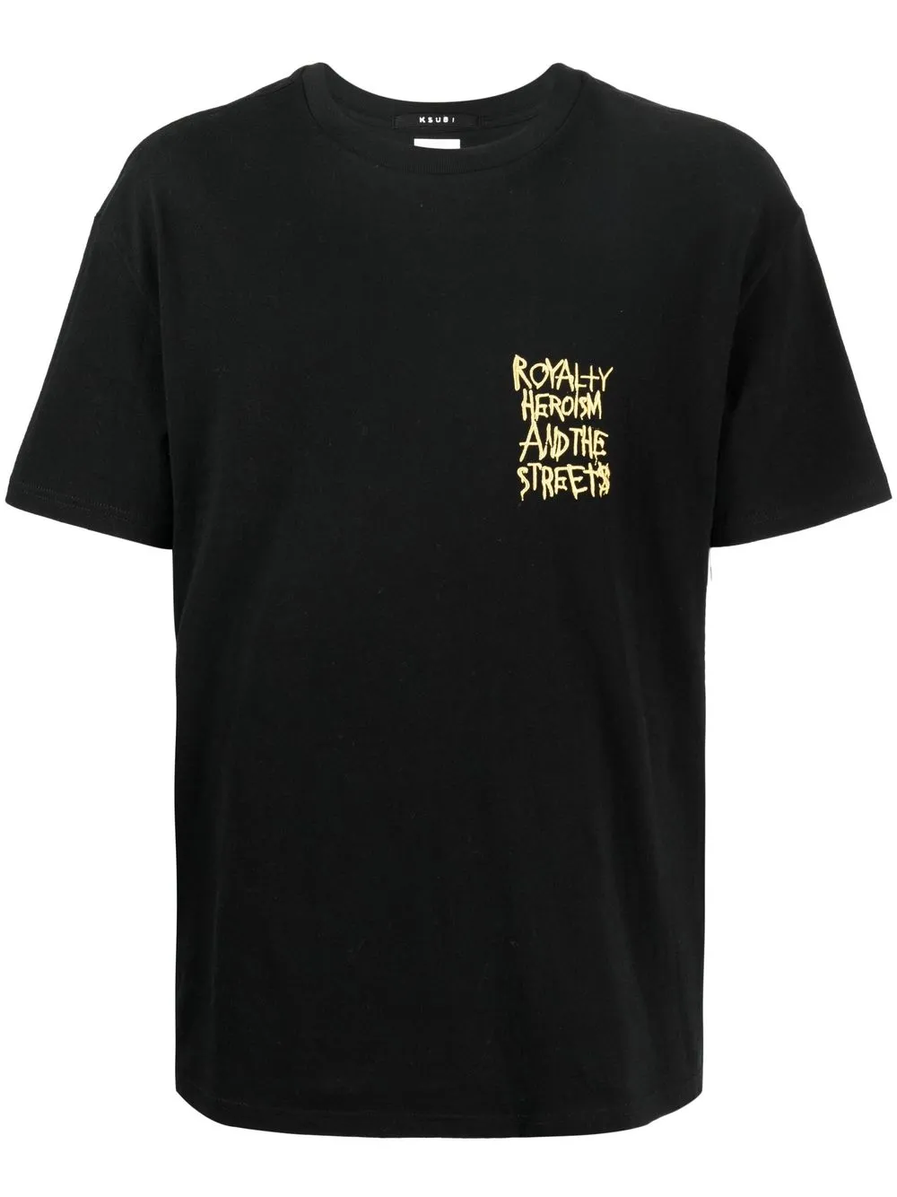 

Ksubi slogan-embroidered T-shirt - Black