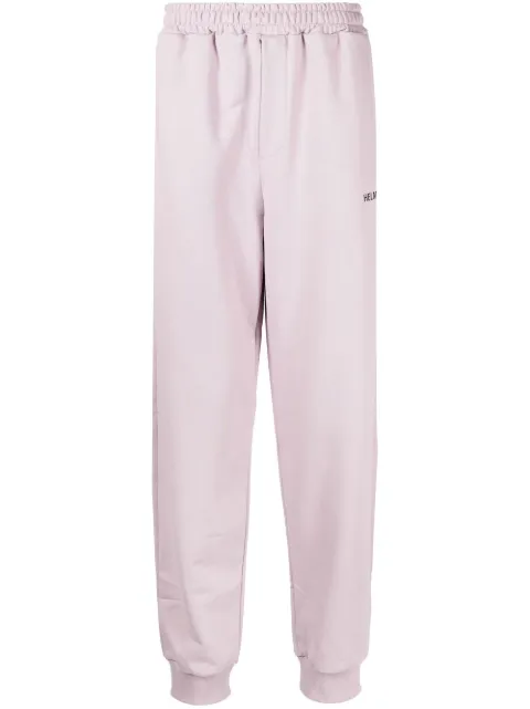 Helmut Lang logo-print tapered track pants