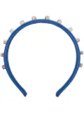 RED(V) crystal-embellished heart headband - Blue