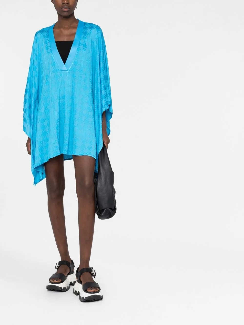 Balmain Asymmetrische jurk - 440 TURQUOISE