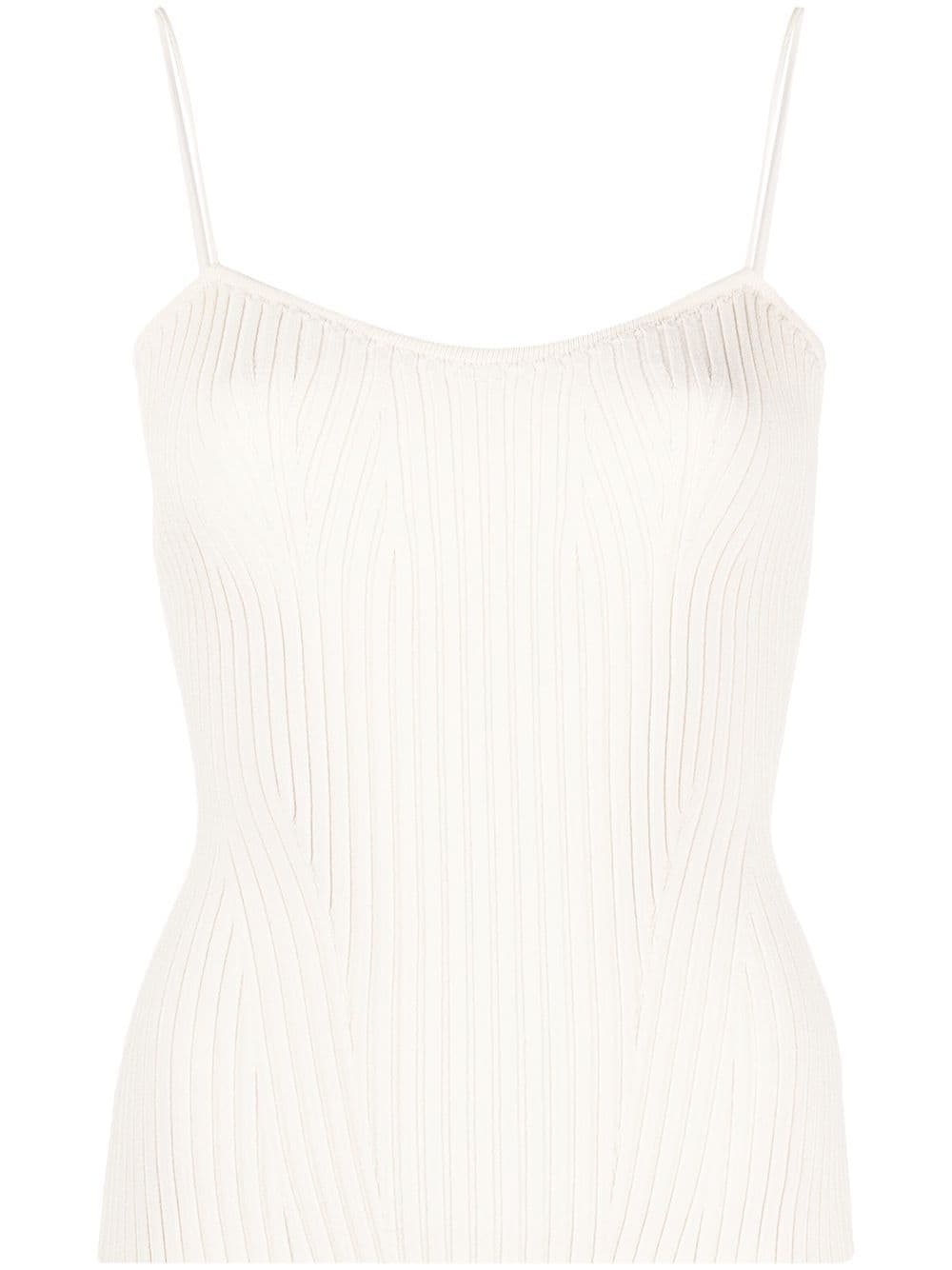 Shop Khaite The Ziggy Knitted Top In White