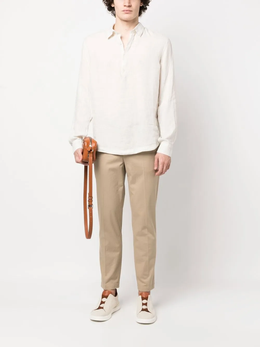 Shop Barena Venezia Mid-rise Cropped Trousers In Neutrals