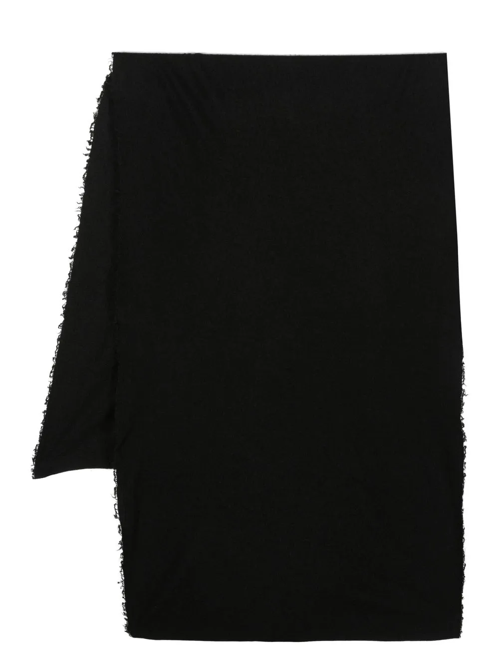 

Faliero Sarti frayed-edge scarf - Black