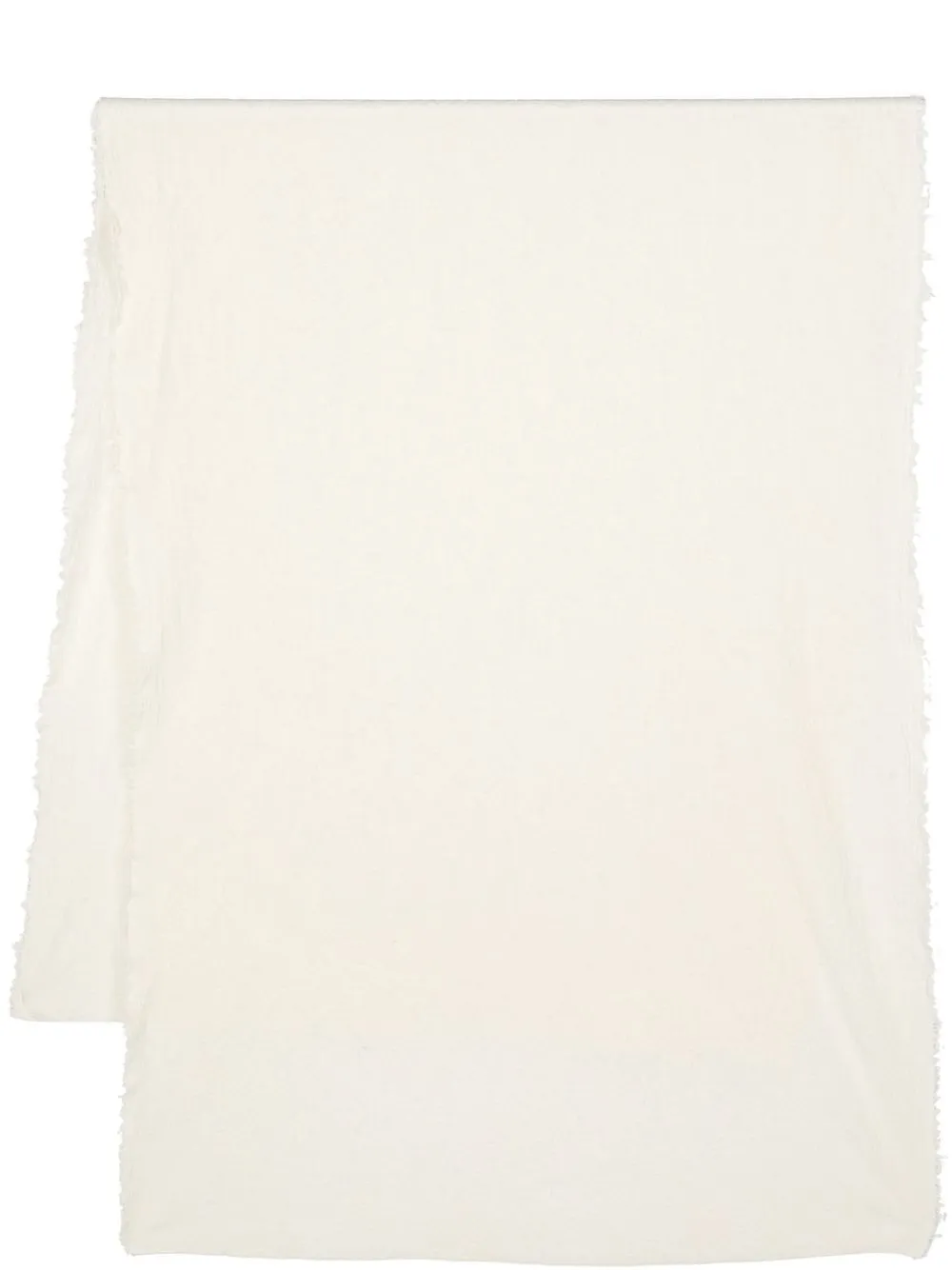

Faliero Sarti frayed-edge scarf - White