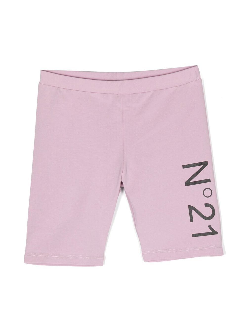 nº21 kids short de sport à logo imprimé - violet