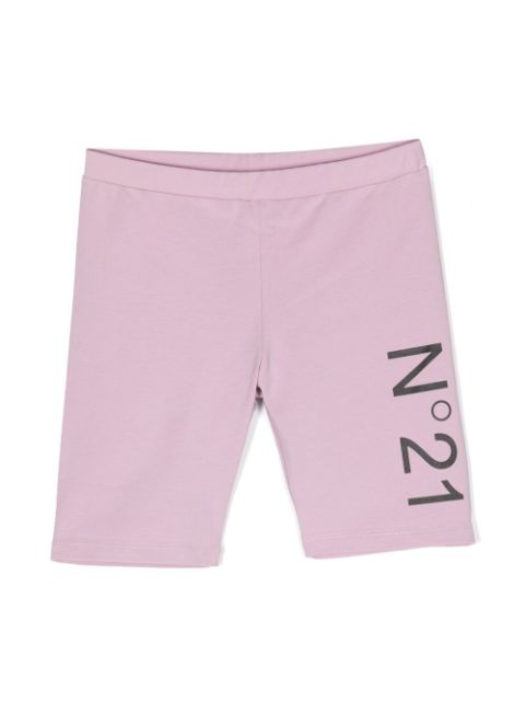 Nº21 Kids logo-print track shorts