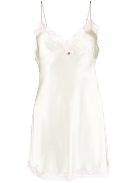 Alexander Wang lace-trim silk slip dress