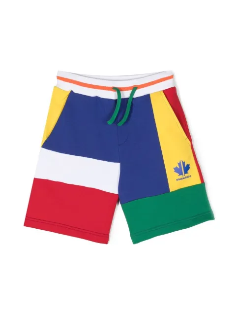 DSQUARED2 KIDS colour-block track shorts