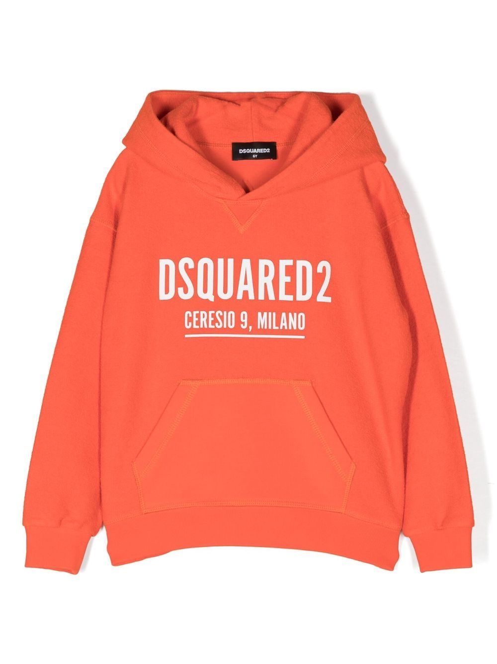 Dsquared2 Kids' Logo-print Hoodie In Orange