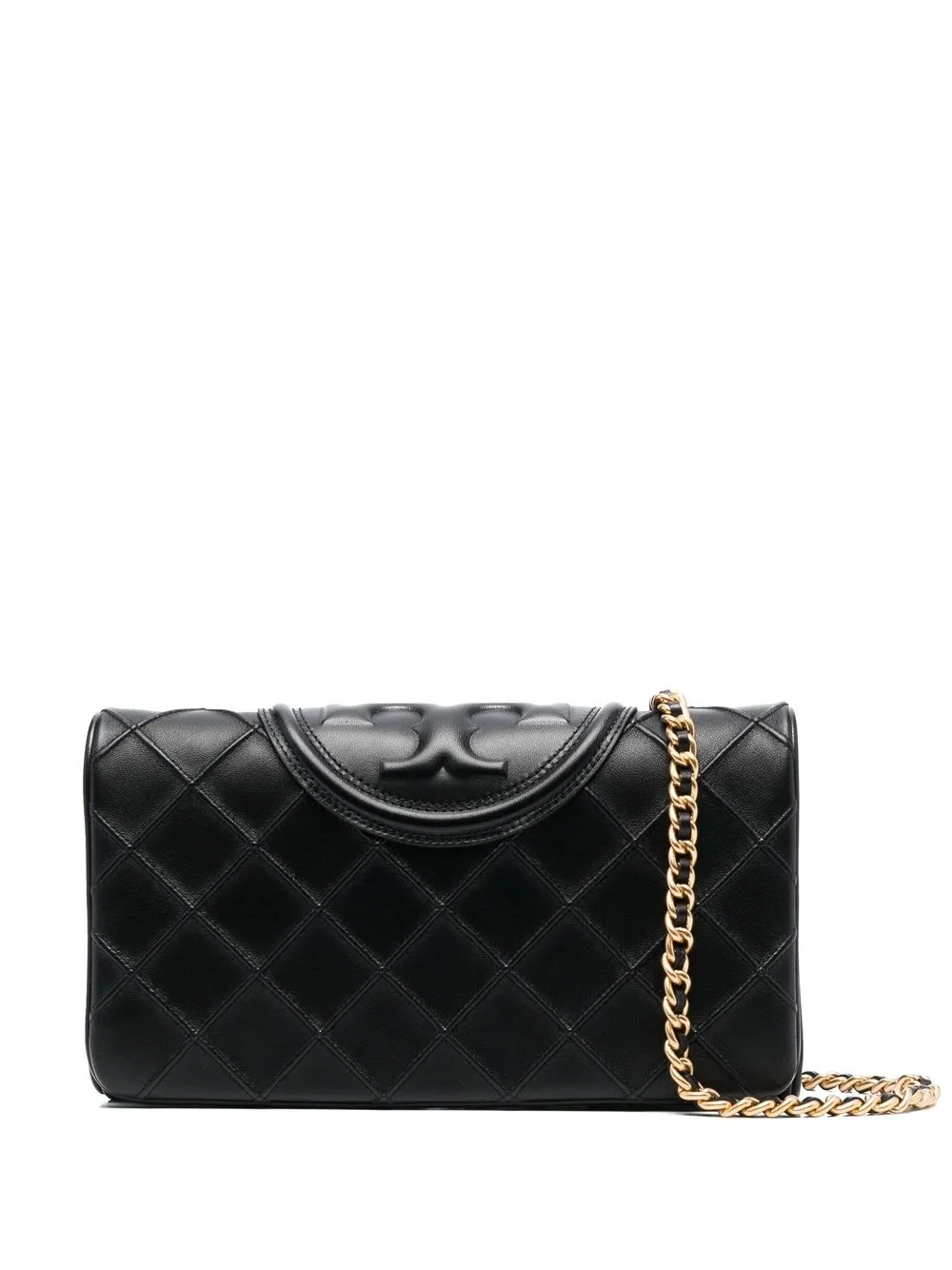 

Tory Burch Fleming Soft leather clutch bag - Black