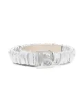 Balmain Kids ruched leather belt - Silver
