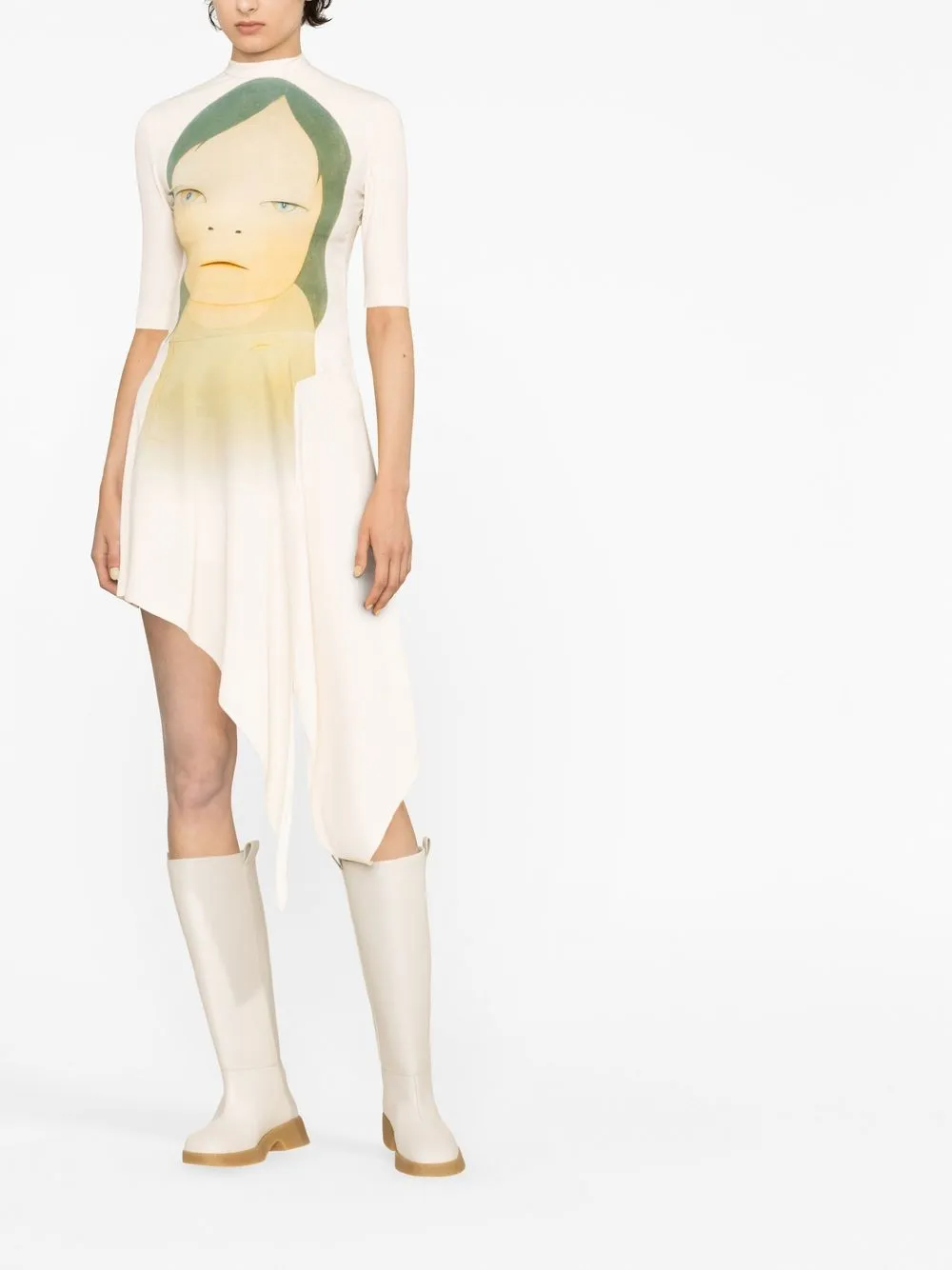 Stella McCartney Asymmetrische jurk - Wit