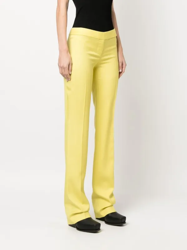 【関税&送料込】Stella Mccartney Straight Leg Trousers In Pl Stella McCartney straight-leg Tailored Trousers | Yellow
