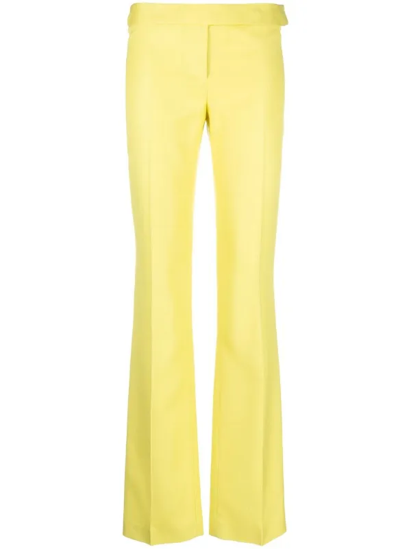 【関税&送料込】Stella Mccartney Straight Leg Trousers In Pl Stella McCartney straight-leg Tailored Trousers | Yellow