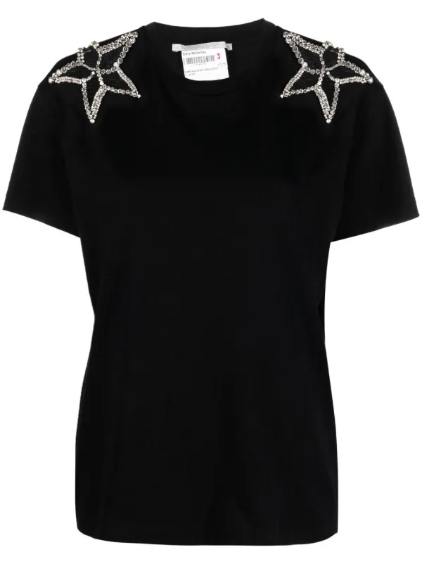 ＼半額SALE／ Stella McCartney crystal-embellished short-sleeved T-shirt トップス