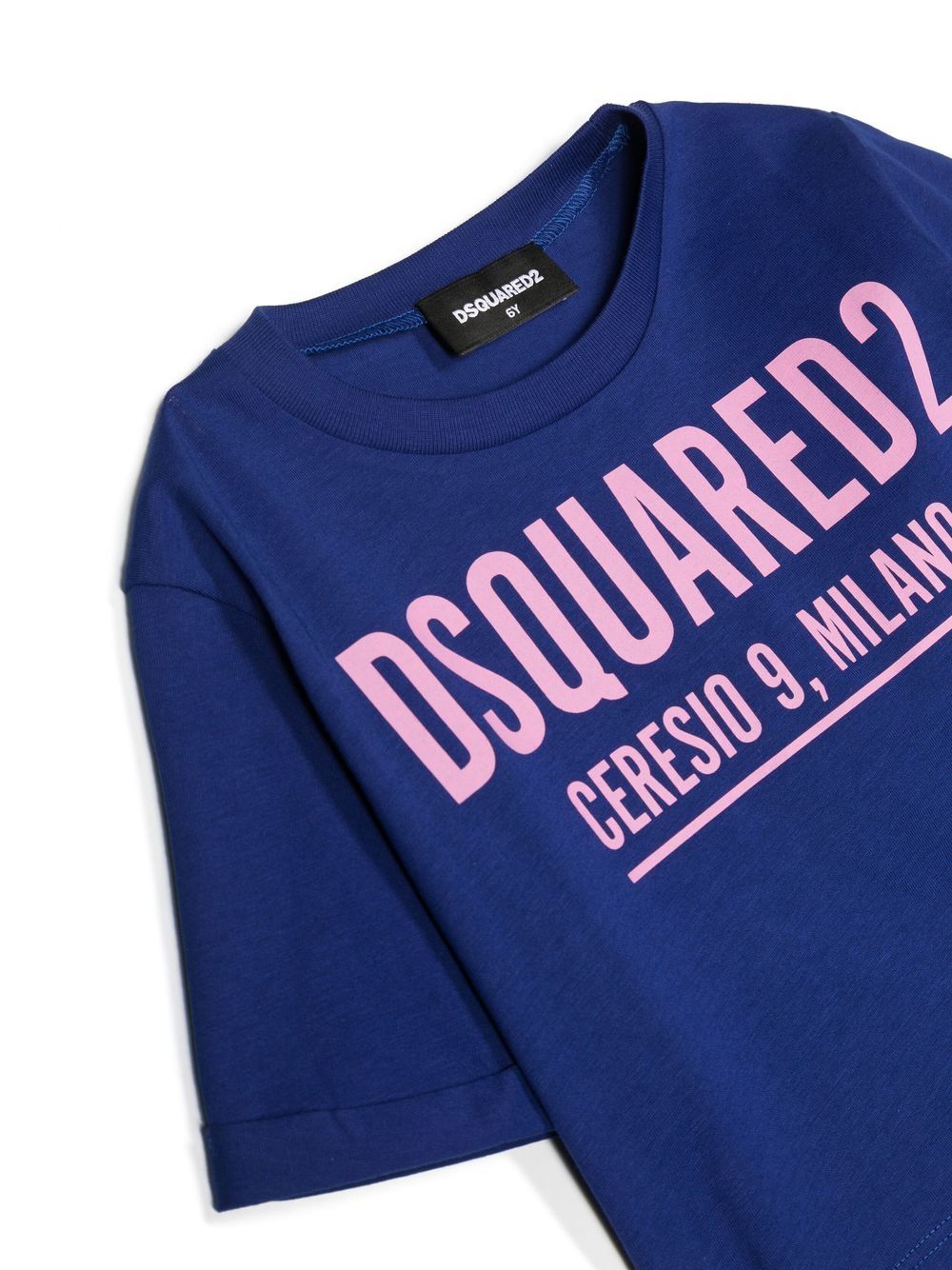 Shop Dsquared2 Logo-print Cotton T-shirt In Purple