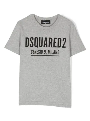 DSQUARED2 KIDS ディースクエアード・キッズ ロゴ Tシャツ | グレー