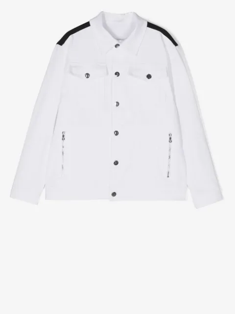 Balmain Kids chamarra con logo estampado