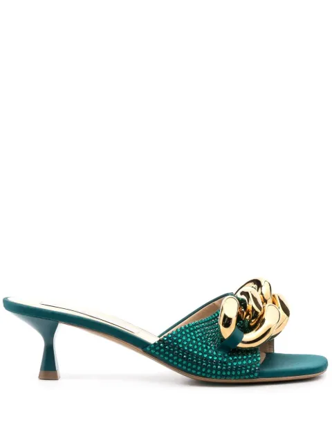 Stella McCartney Falabella 50mm crystal-embellished mules
