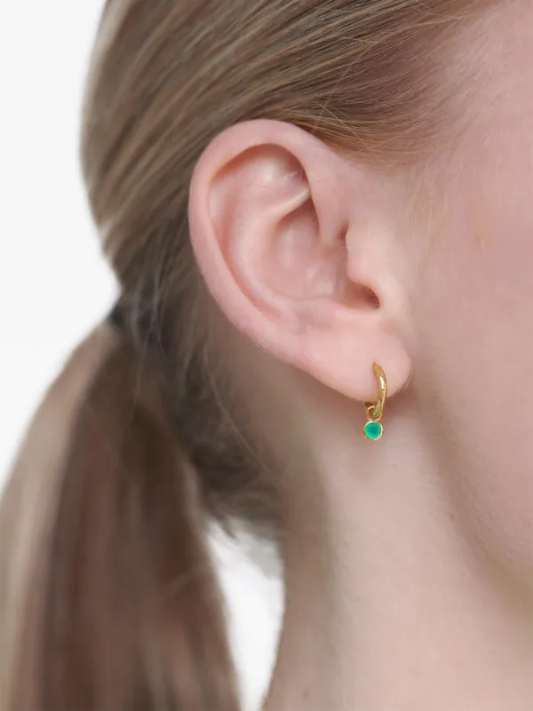 Monica Vinader オニキス ピアス | ゴールドトーン | FARFETCH JP