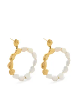 Monica Vinader Keshi パールフープピアス | ゴールドトーン | FARFETCH JP