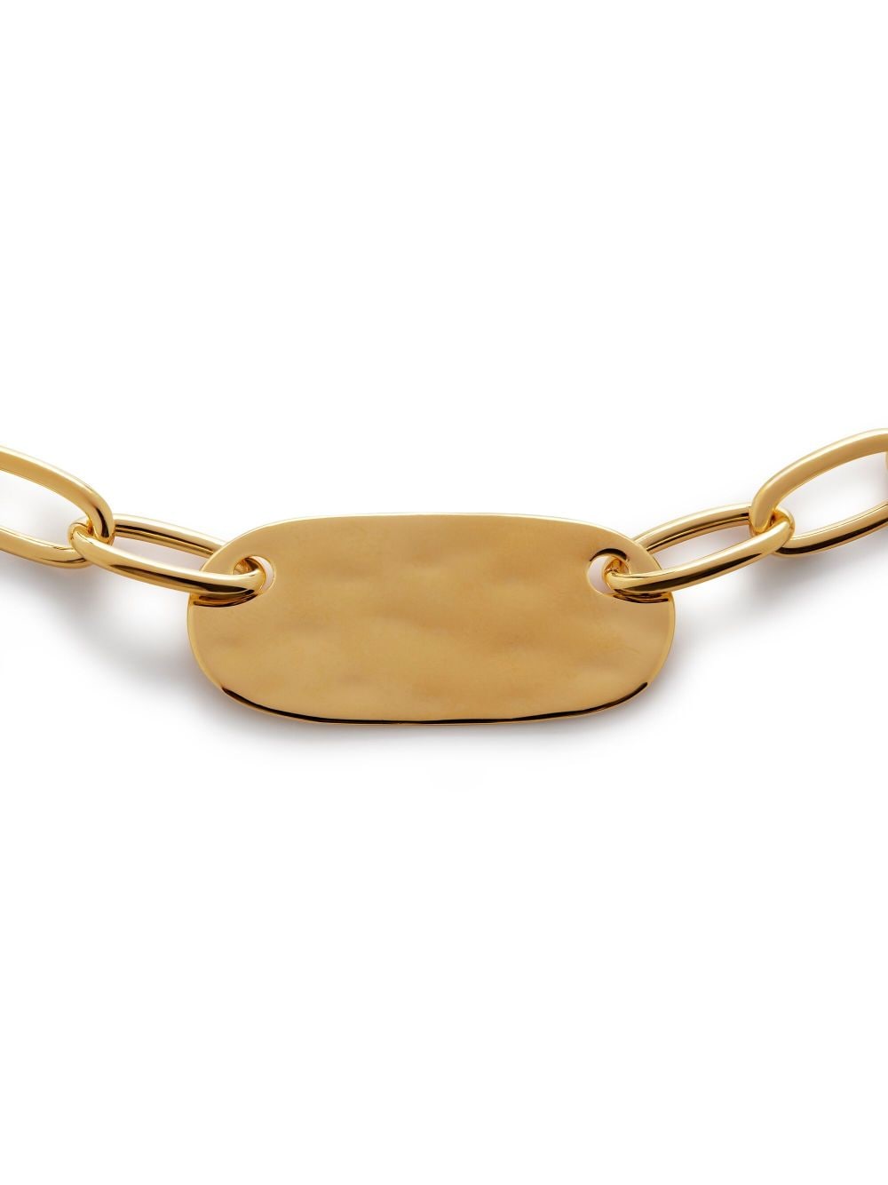 Shop Monica Vinader Id Chain-link Necklace In Gold